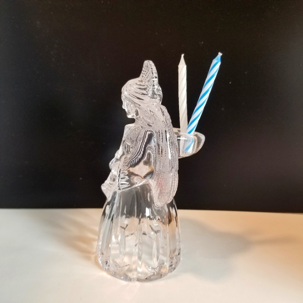 Crystal cut Angel candle holder - Christmas decor